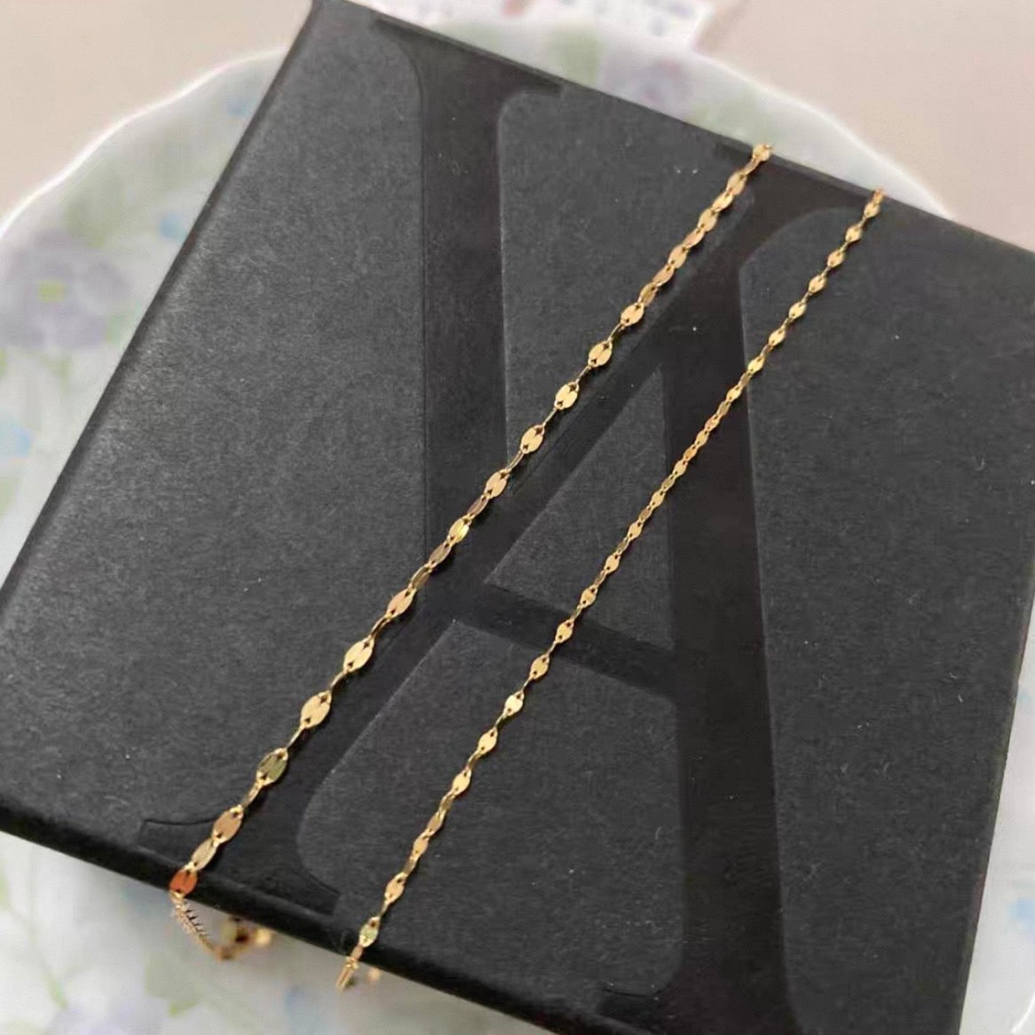 leaf chain necklace