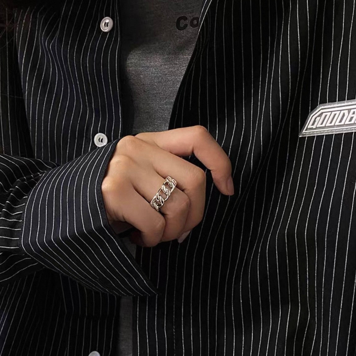 bold chain ring