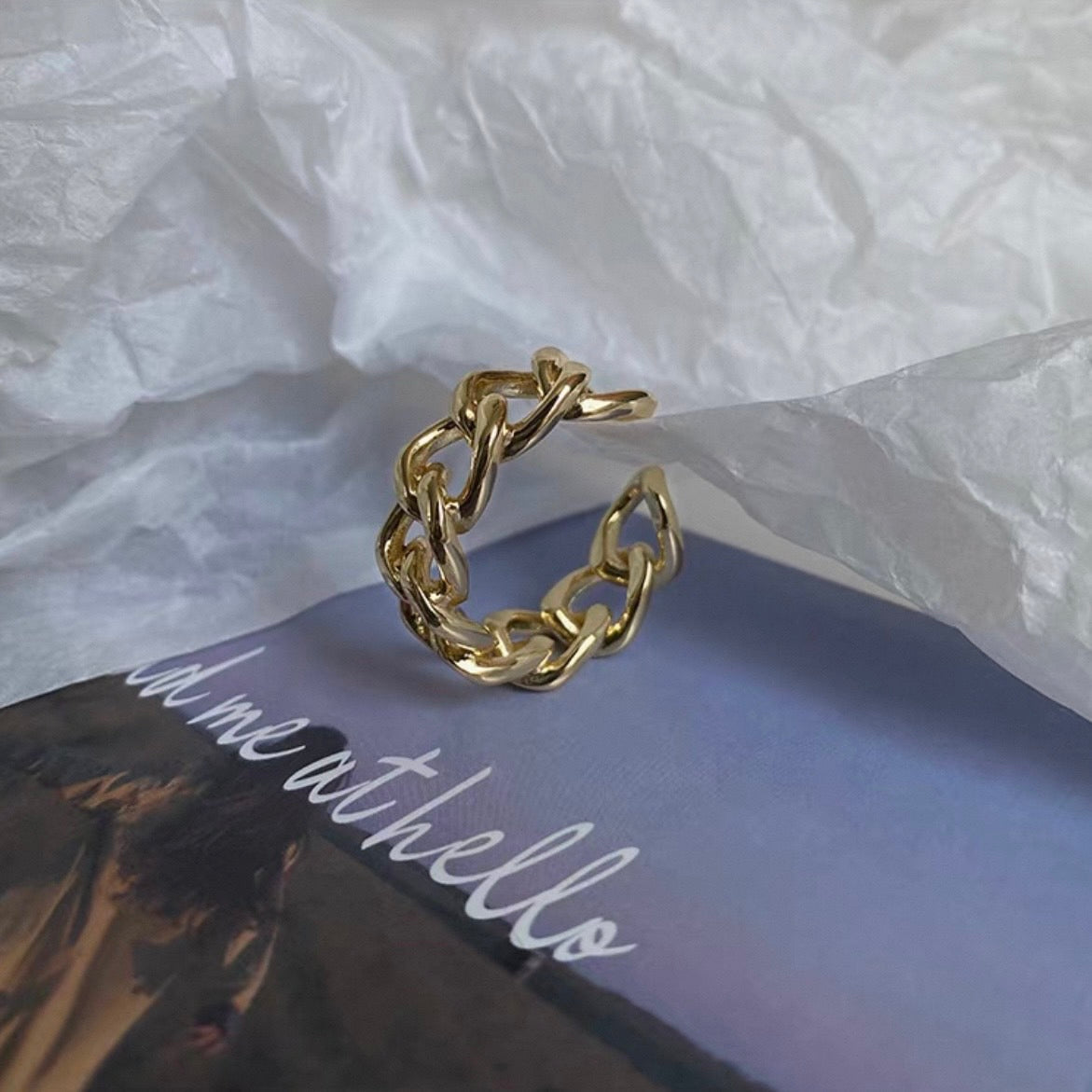 bold chain ring