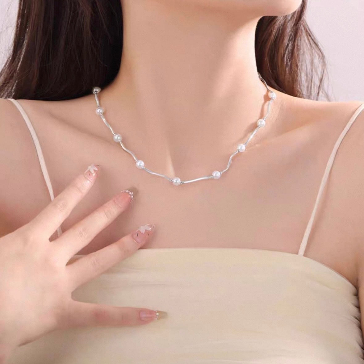 wave pearl necklace