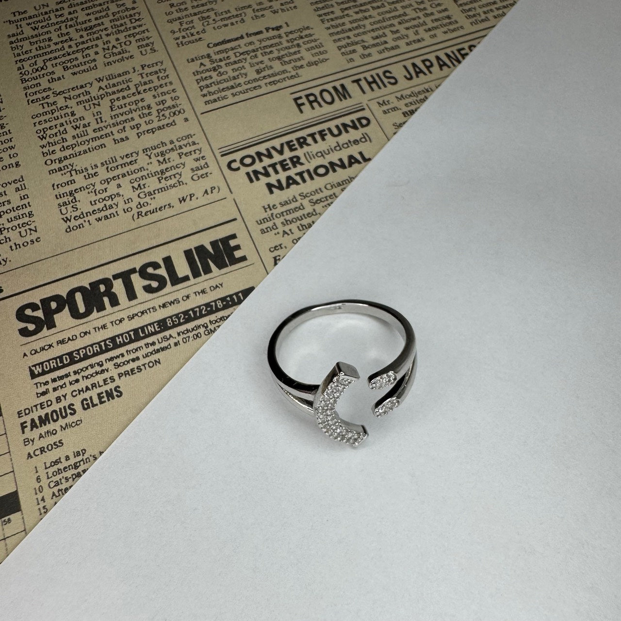 smiley open ring