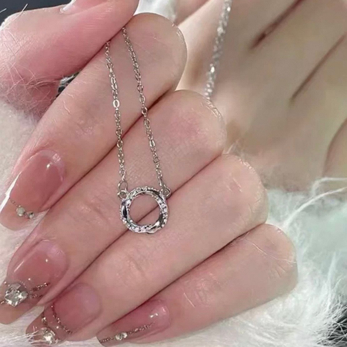 twisted circle necklace