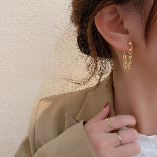 double chain gold pierce