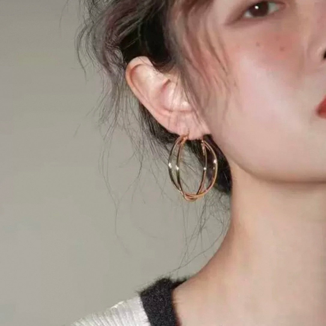 cross big hoop pierce