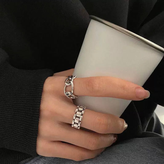 metal belt ring & loop chain ring
