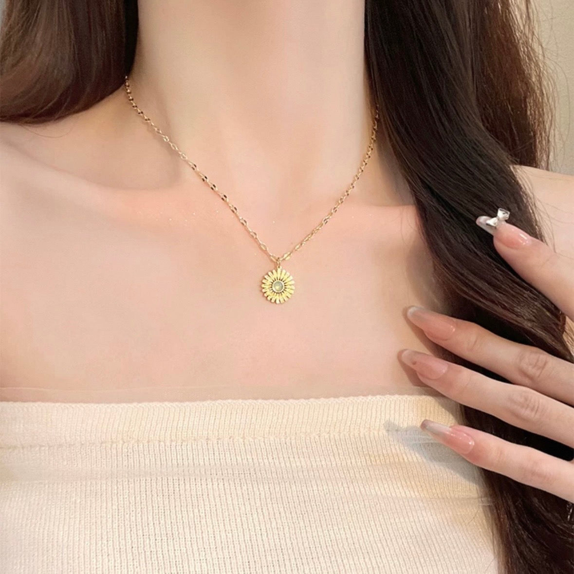 sunflower necklace