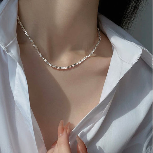 shimmer line necklace