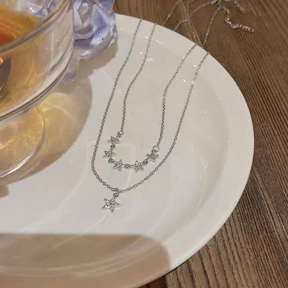 5 stars & 1 star necklace