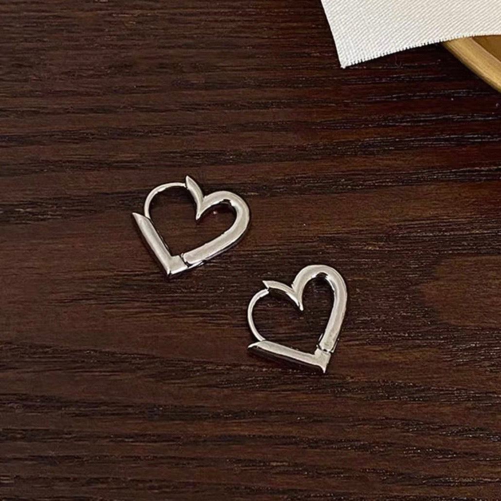 mini heart hoop pierce