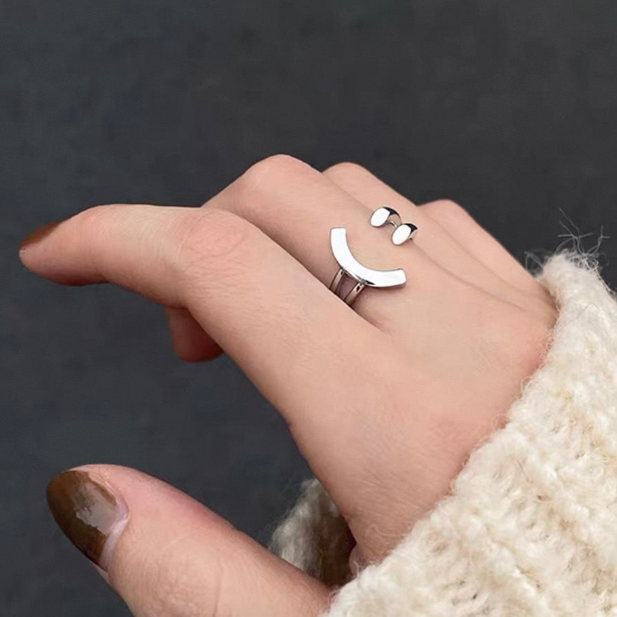 smiley open ring