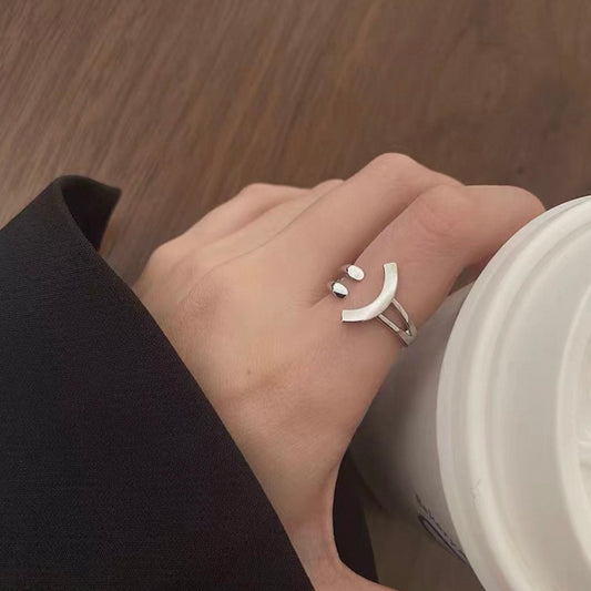 smiley open ring