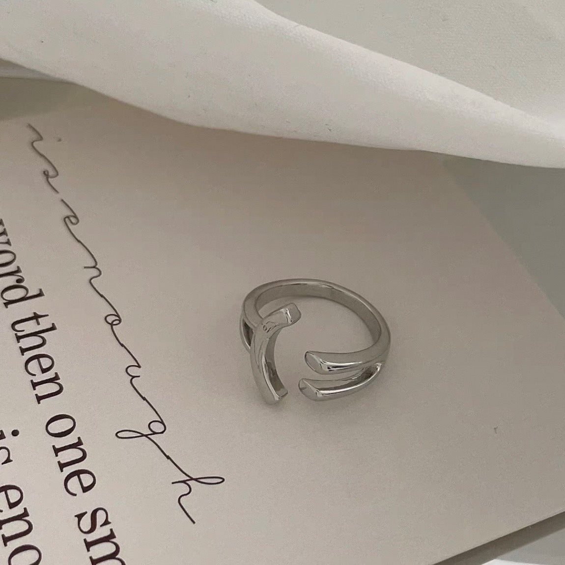 smiley open ring