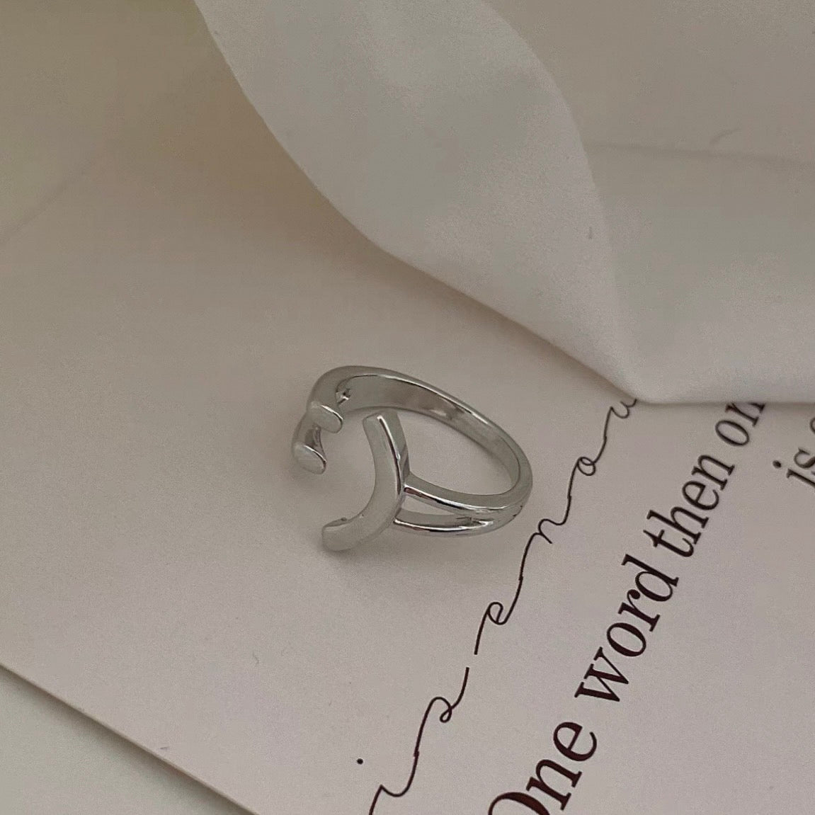 smiley open ring