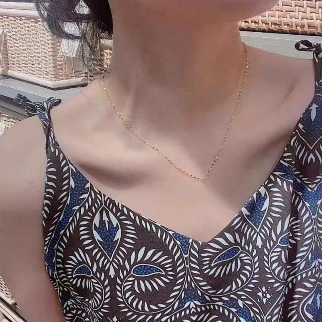 leaf chain necklace