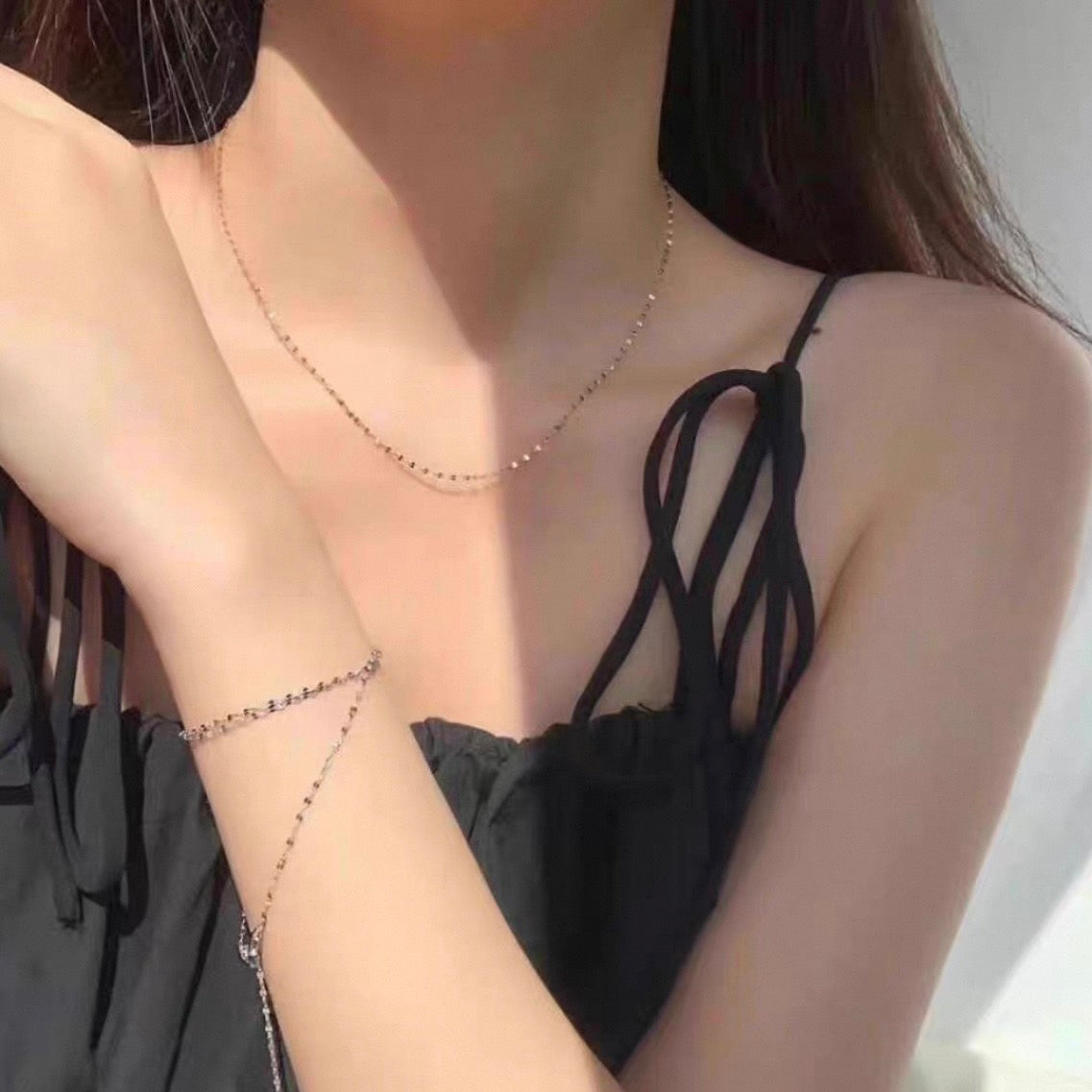 leaf chain necklace