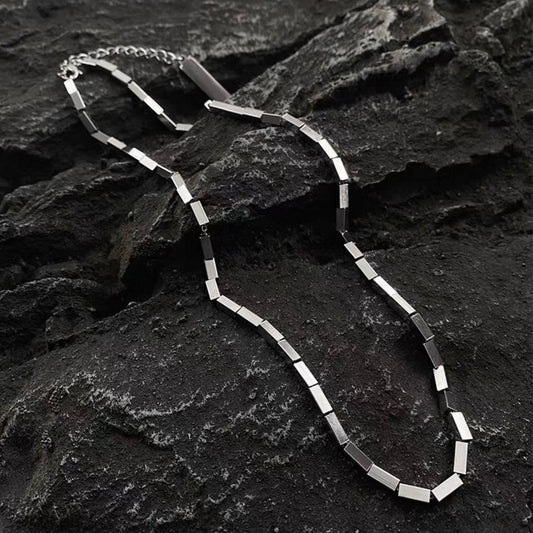 mirror brick necklace