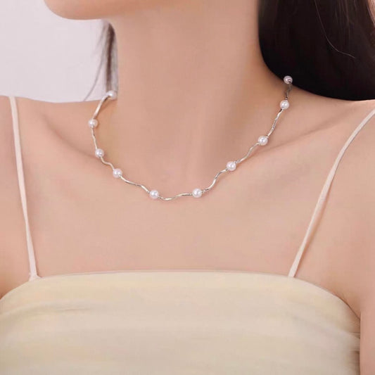 wave pearl necklace
