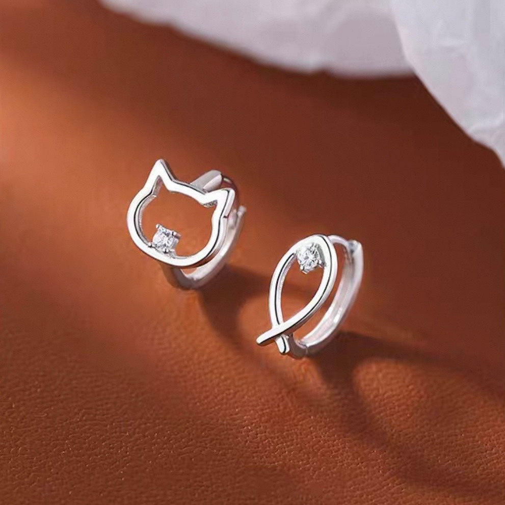 猫と魚ピアス
