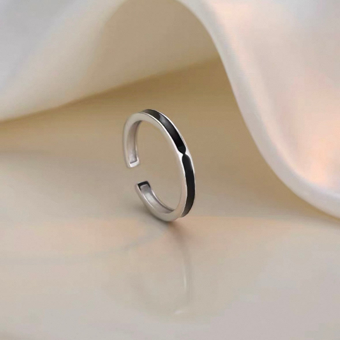 black line ring