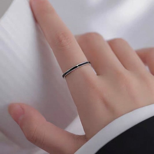 black line ring