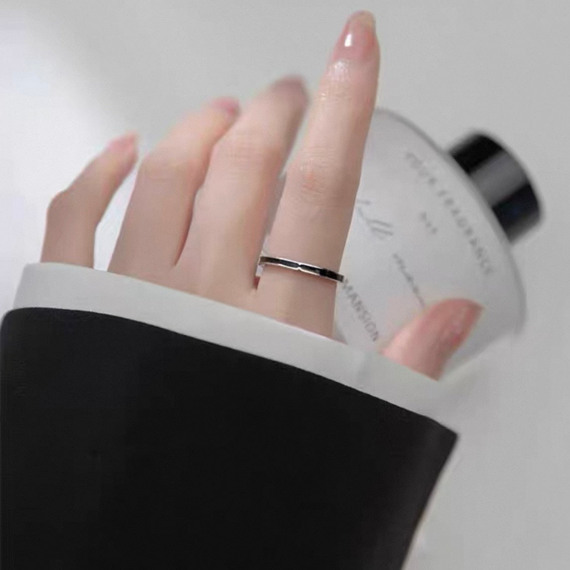 black line ring