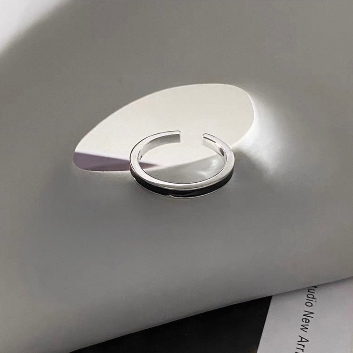 black line ring