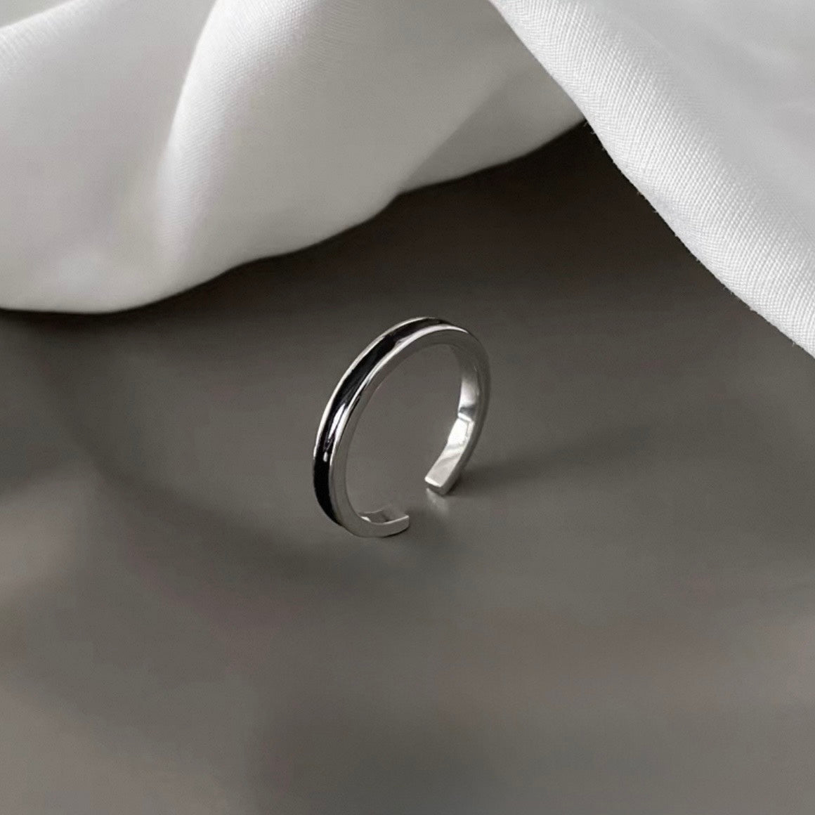 black line ring