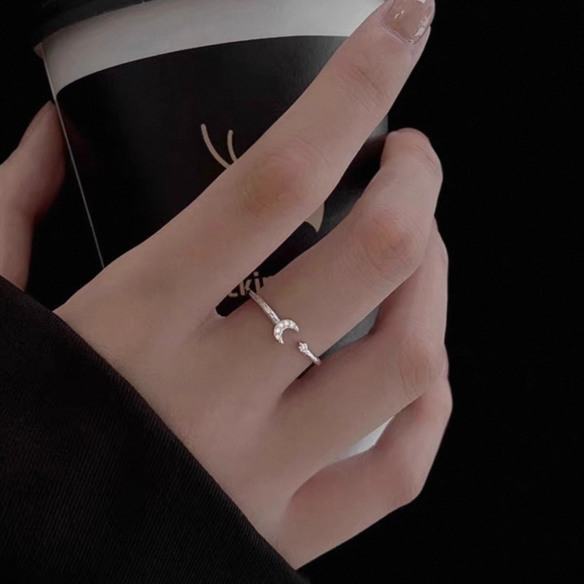 moon & star ring