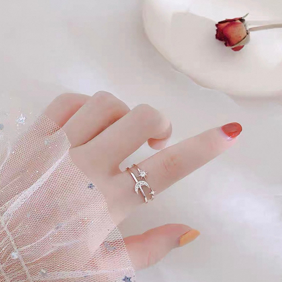 moon & star ring