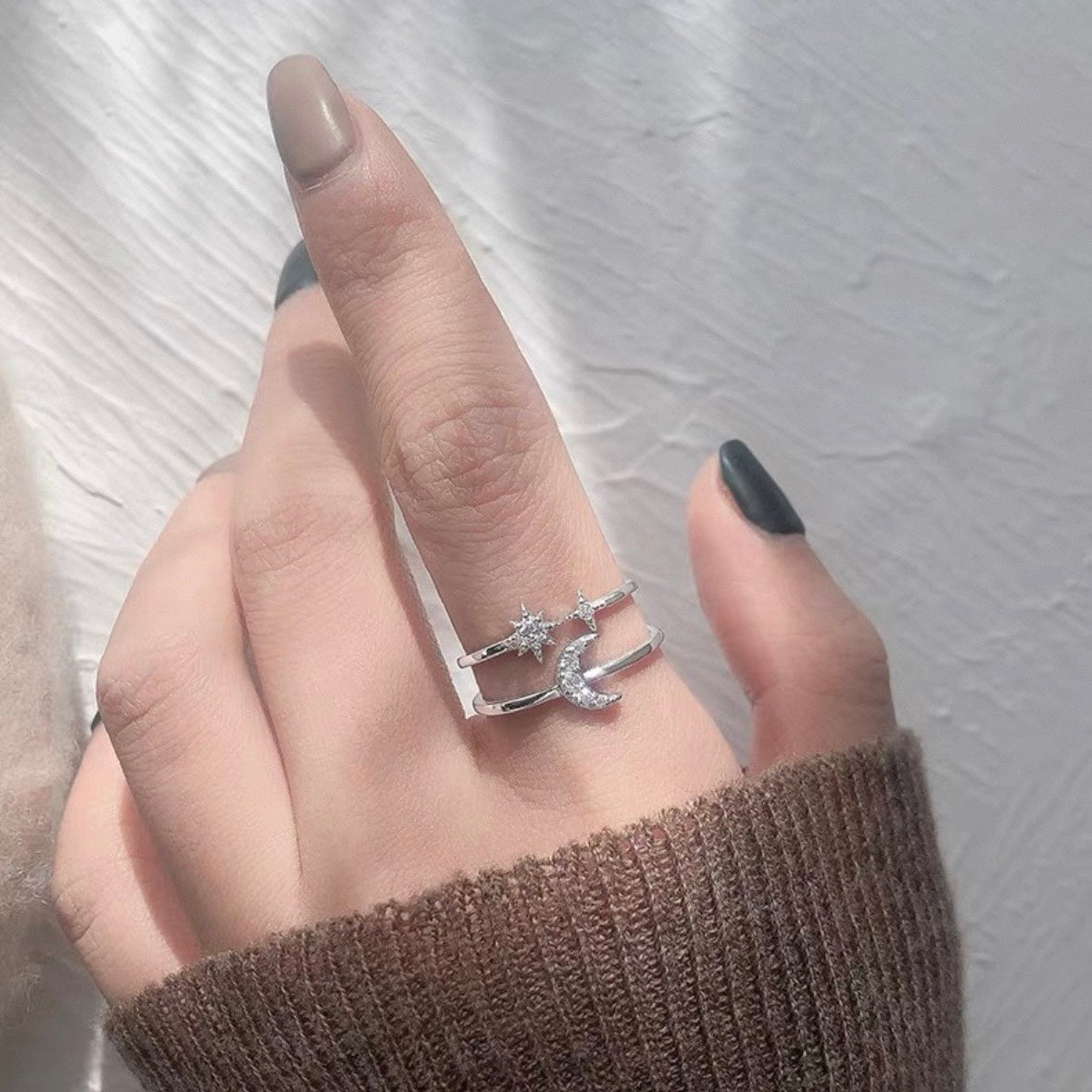 moon & star ring