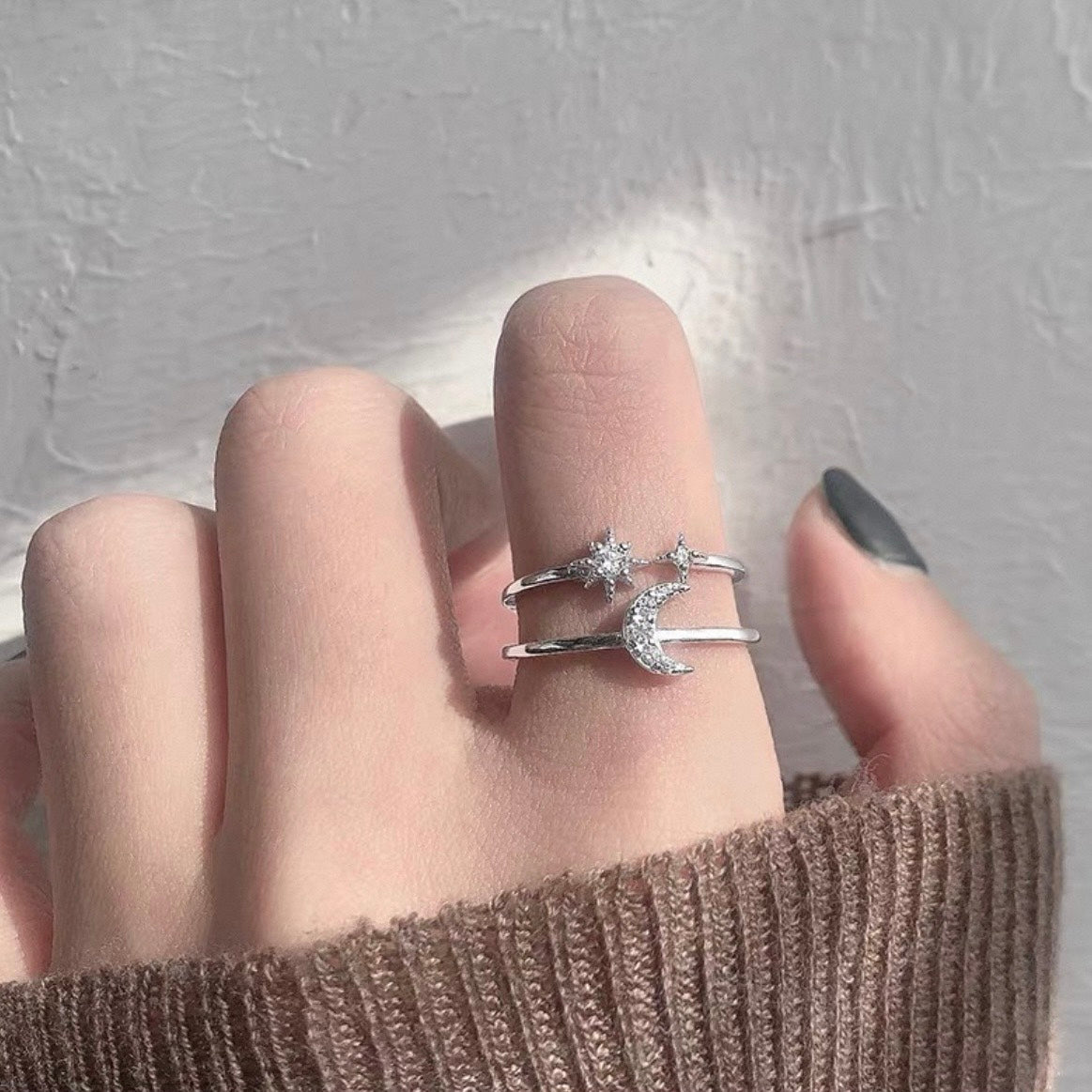 moon & star ring