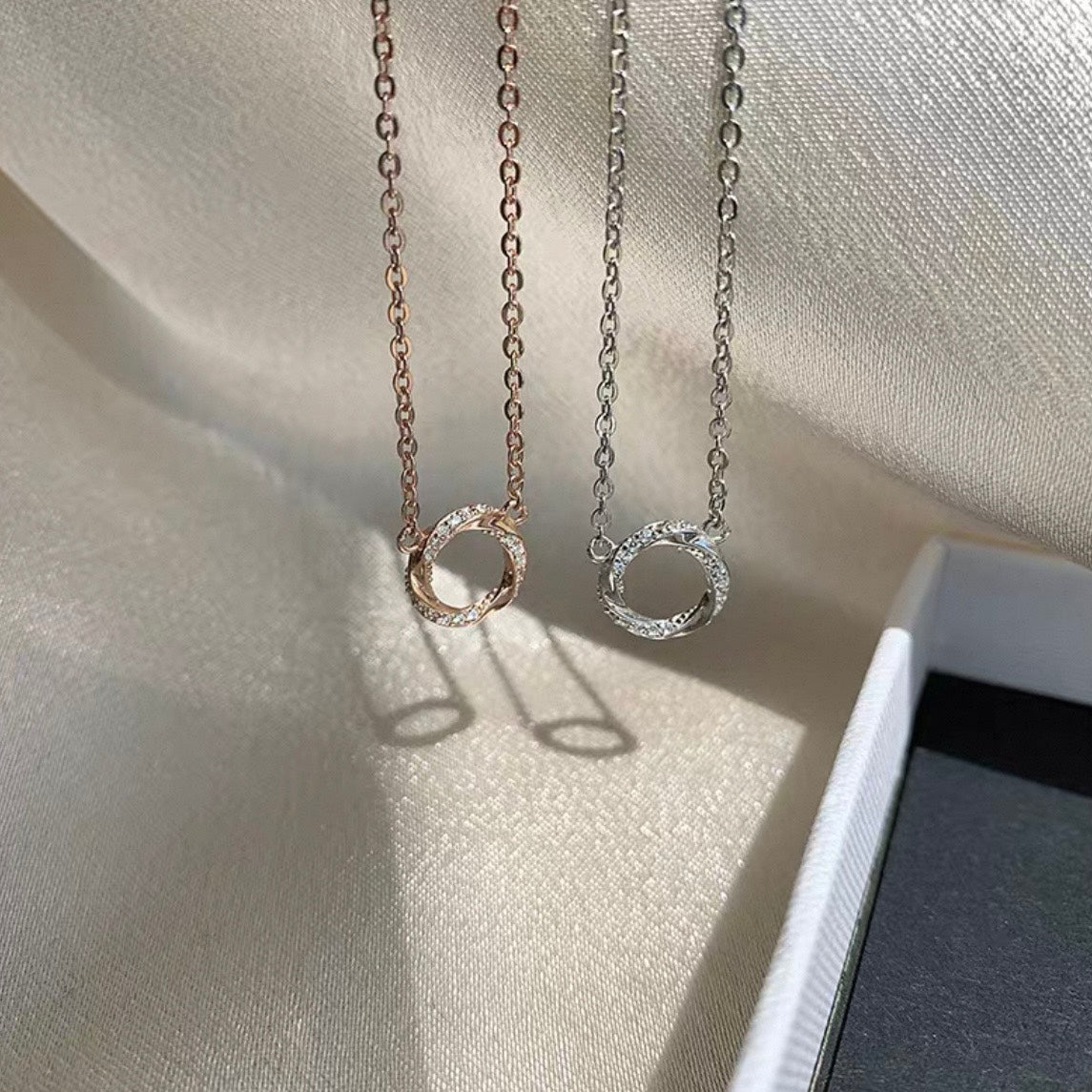 twisted circle necklace