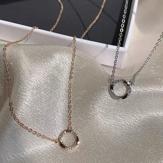 twisted circle necklace