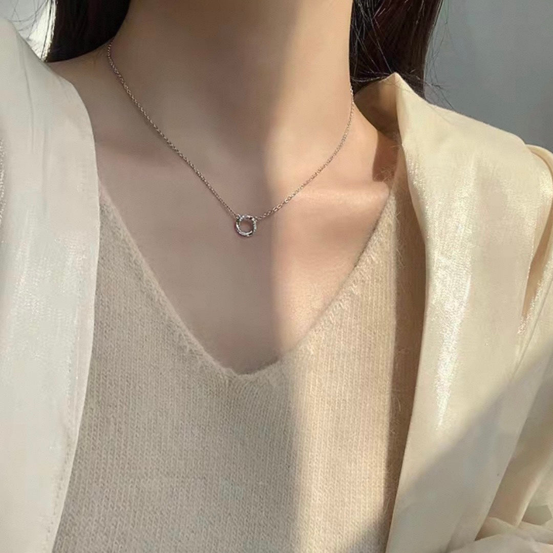 twisted circle necklace
