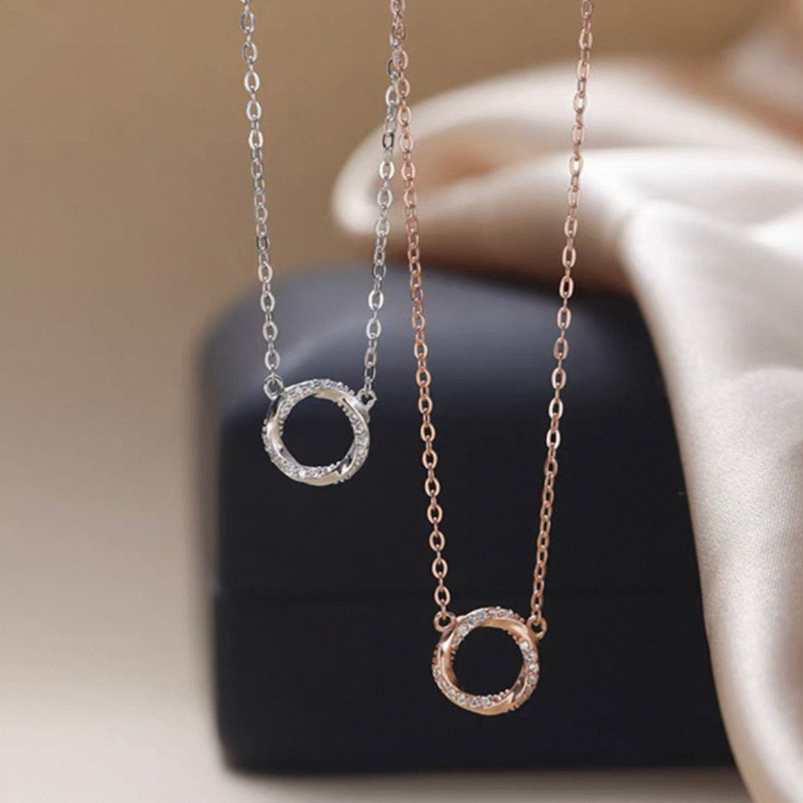 twisted circle necklace