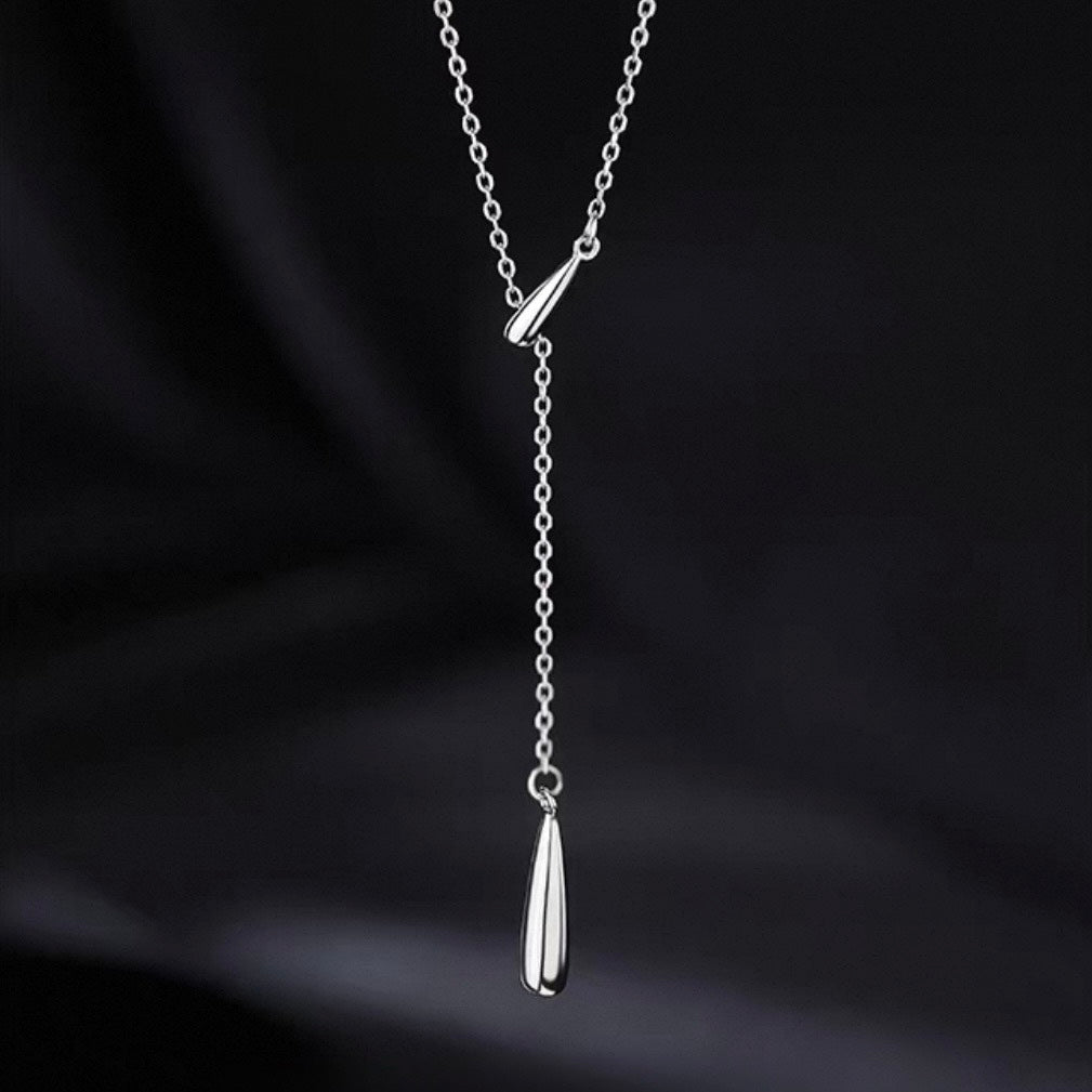 teardrop Y necklace