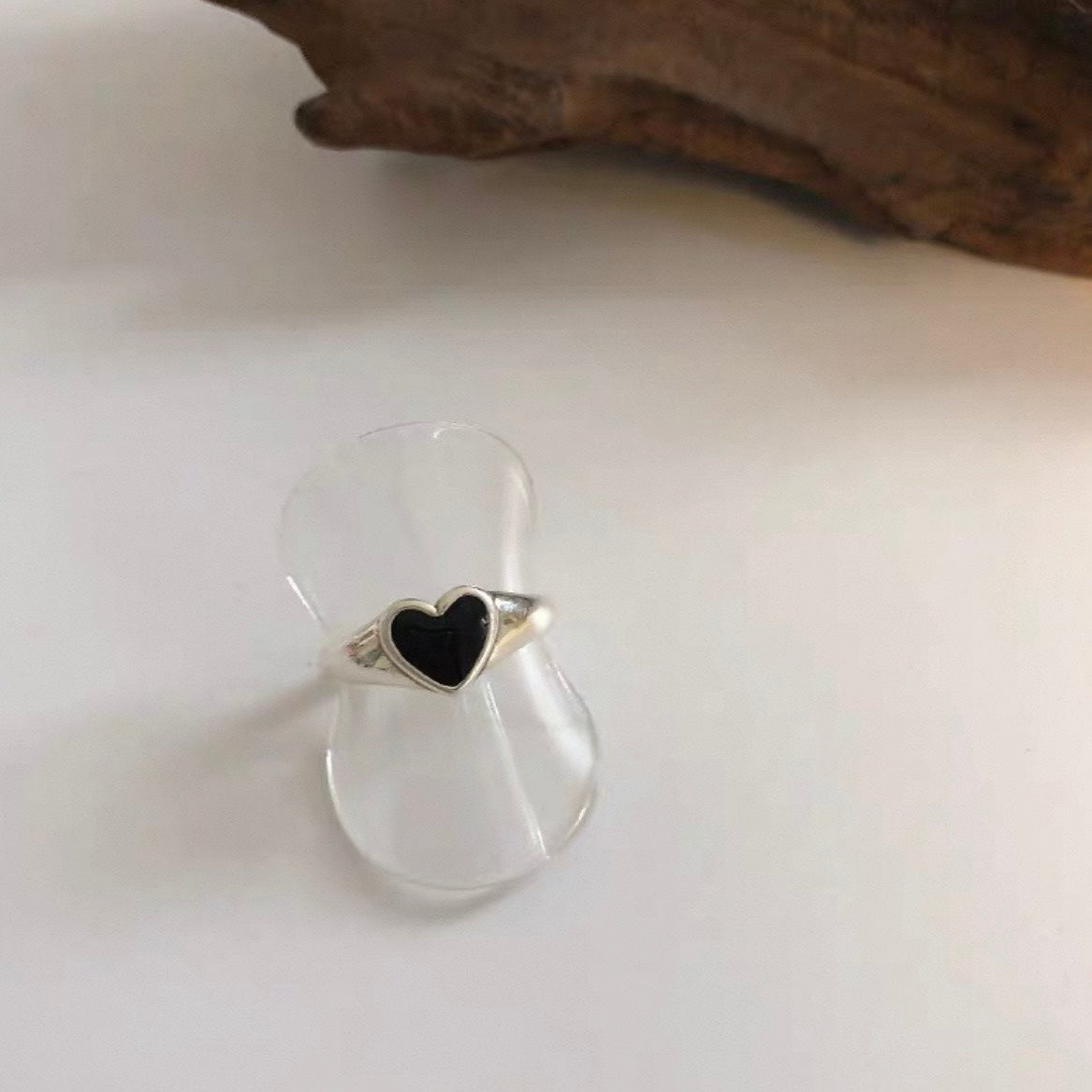 black heart ring
