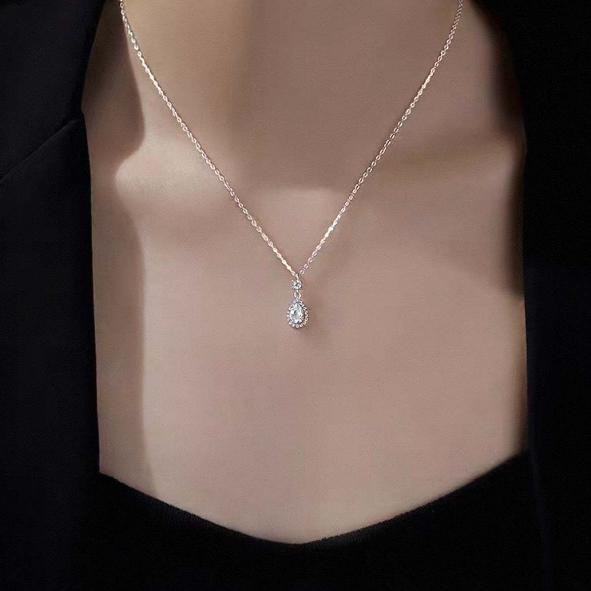 crystal drop necklace