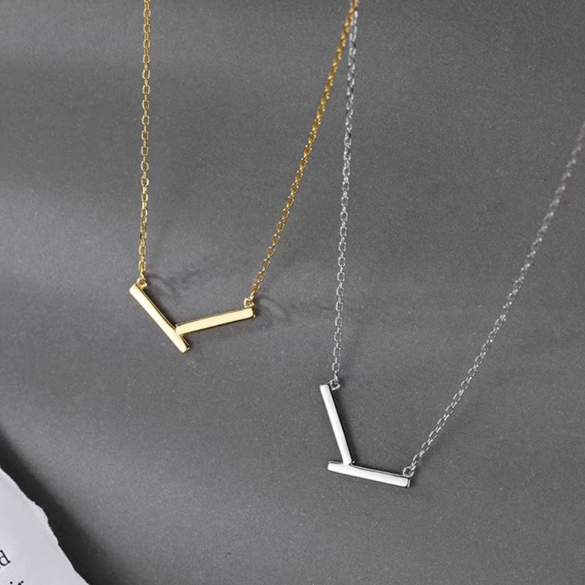 split bar necklace
