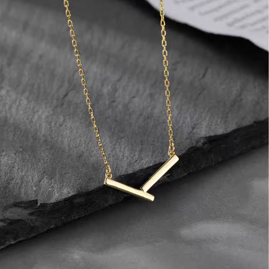 split bar necklace