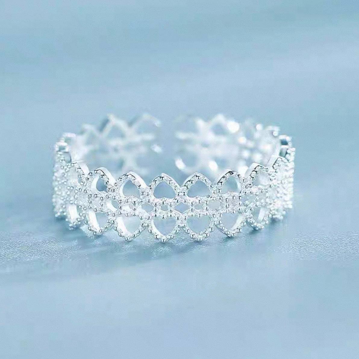 heart lace ring
