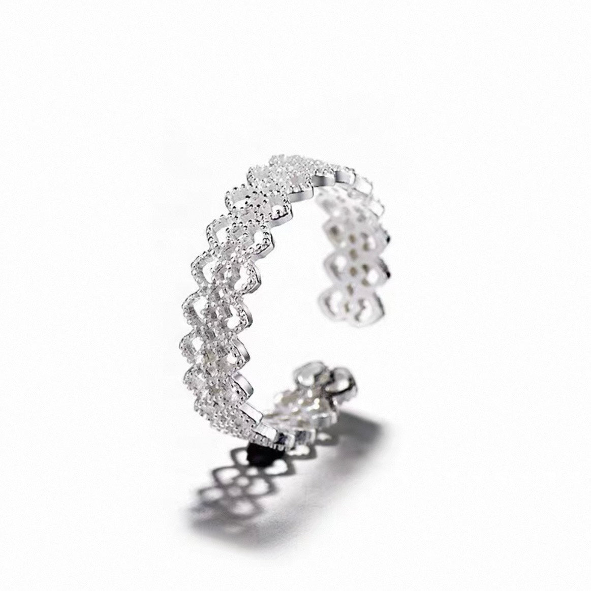 heart lace ring