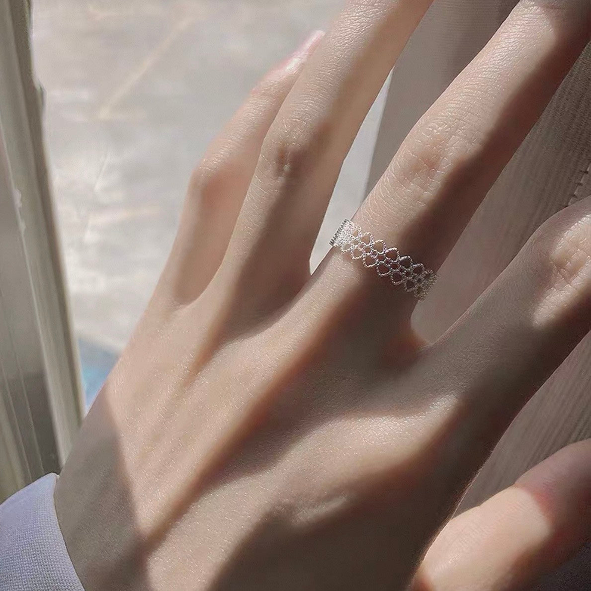 heart lace ring