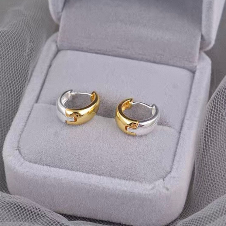 mini bicolor hoop pierce