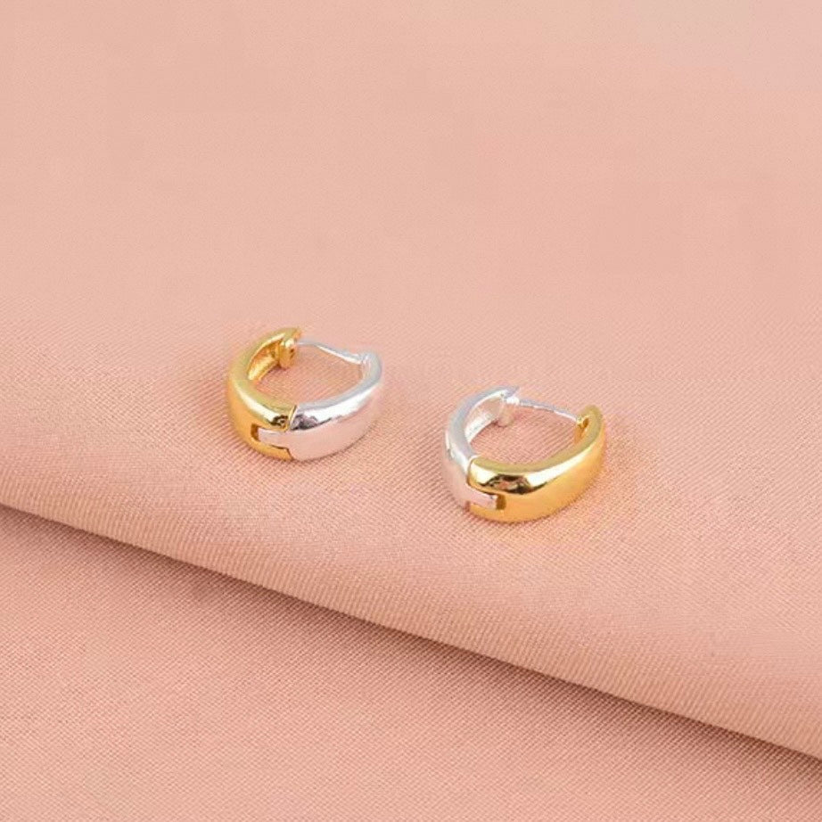 mini bicolor hoop pierce