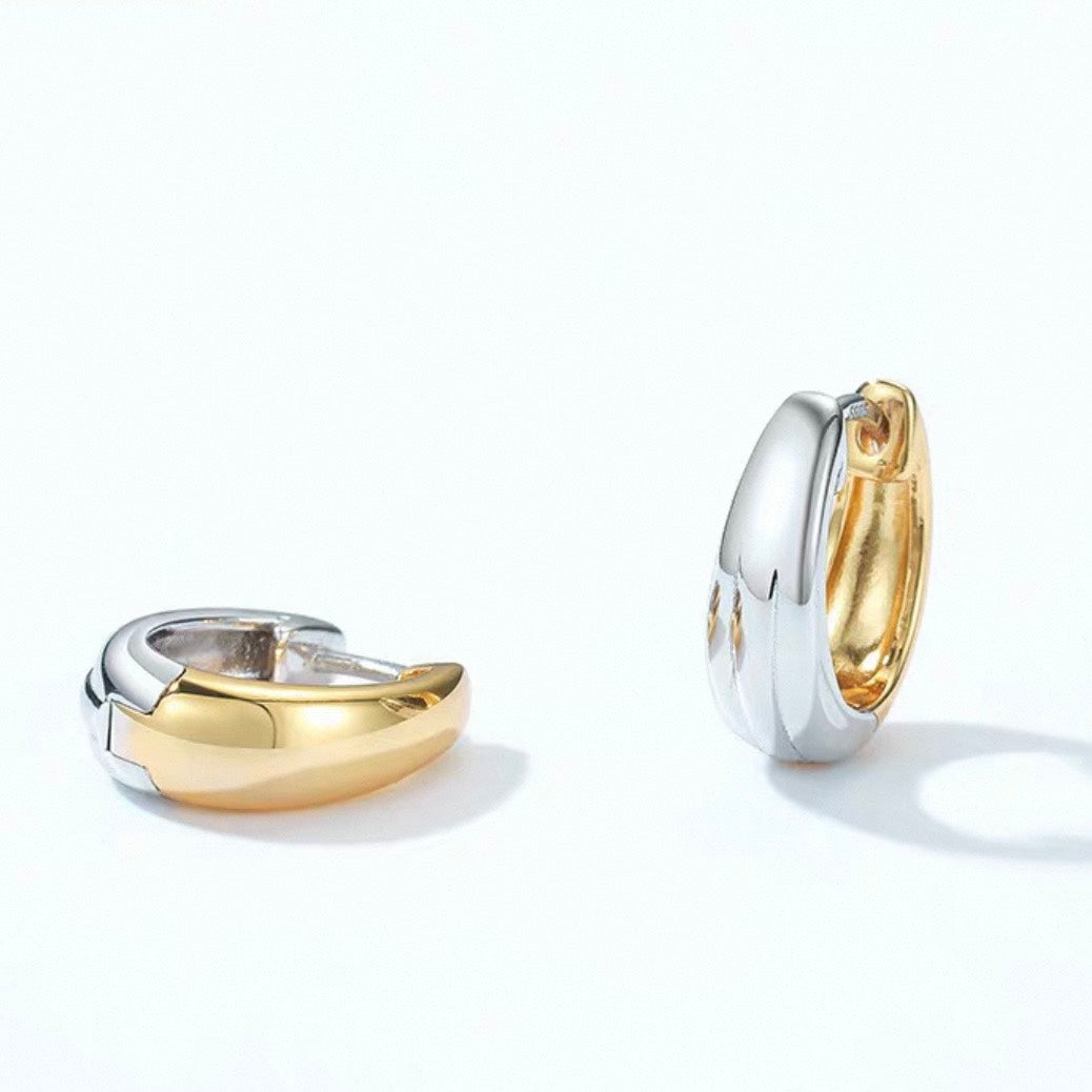 mini bicolor hoop pierce