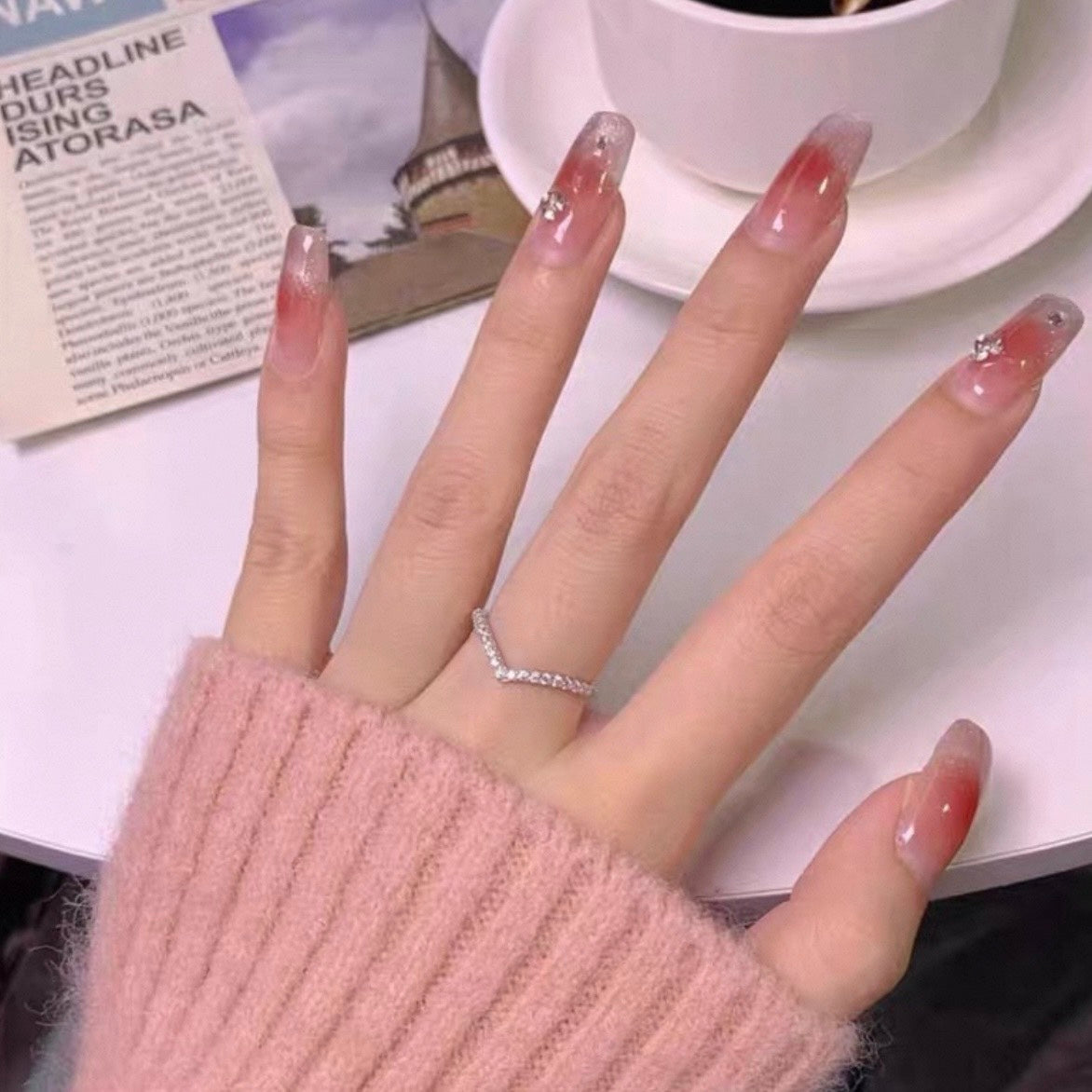 Crystal V ring