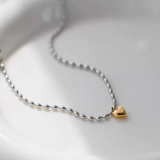 mini heart charm necklace