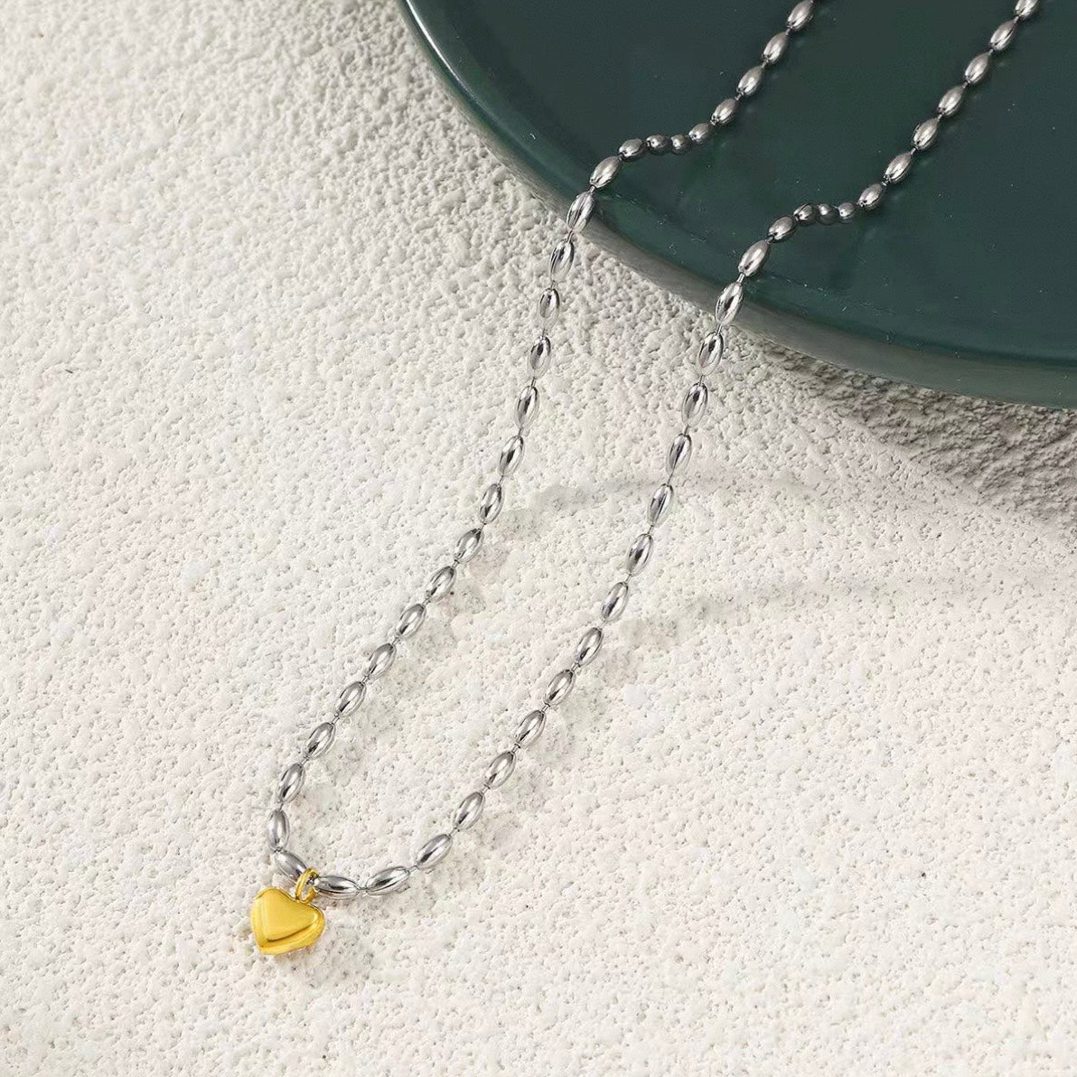 mini heart charm necklace