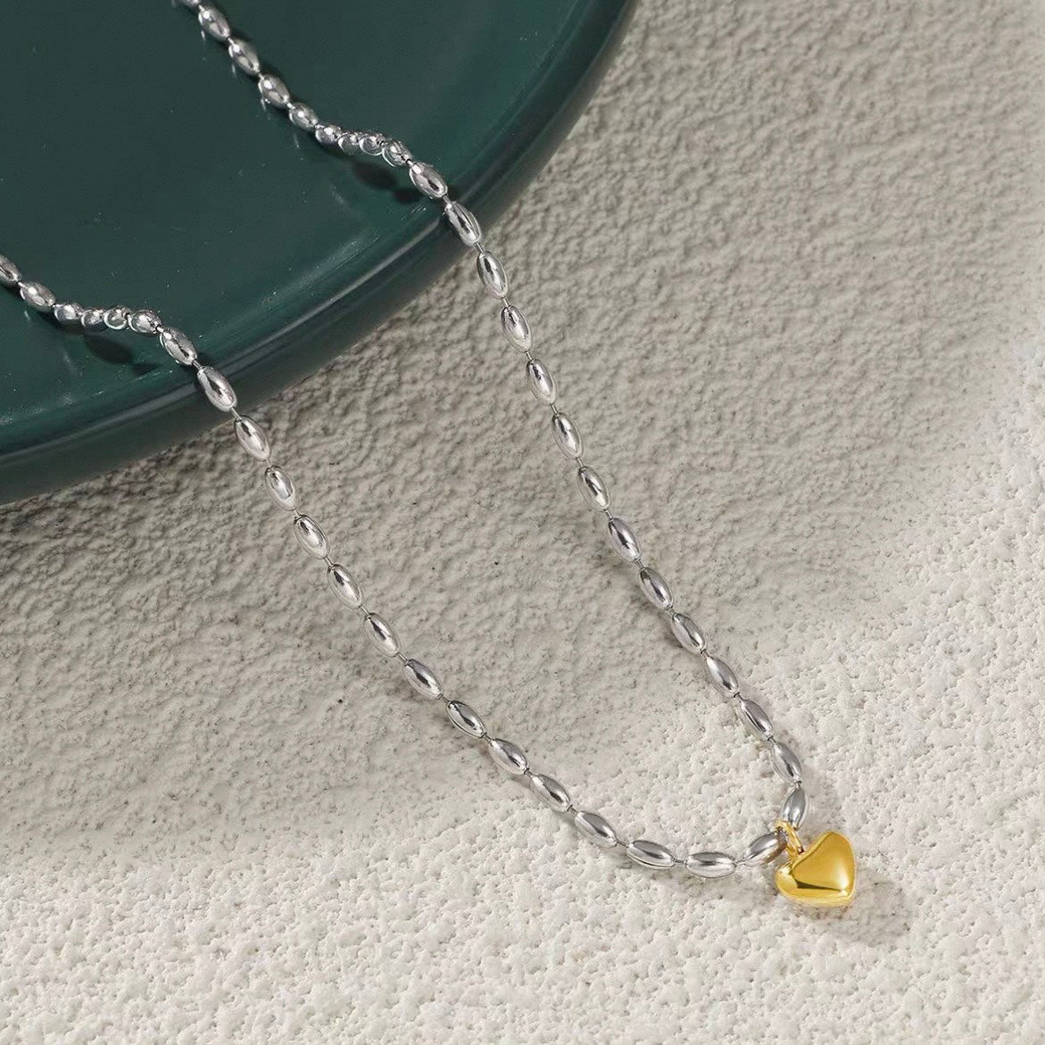 mini heart charm necklace